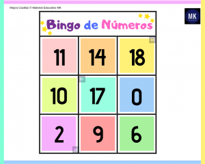 bingo para niños