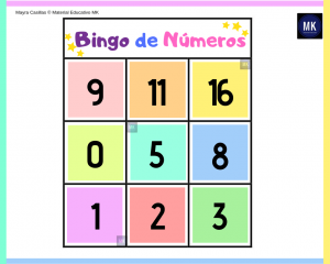 cartones de bingo del 1 al 50
