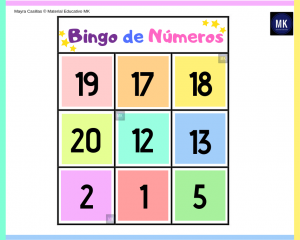 bingo infantil para imprimir pdf