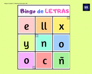 bingo de letras pdf